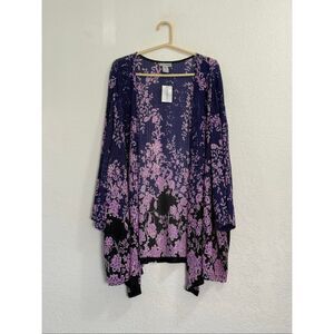 New Catherines Floral Fringed Fairy Decorative Duster Jacket 5x Tunic